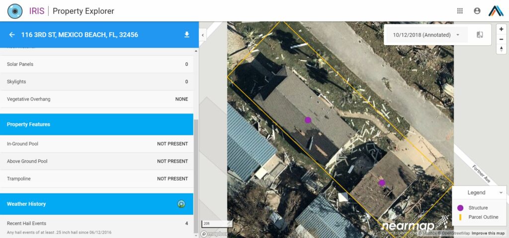 IRIS imagery integration with Dexter weather verification