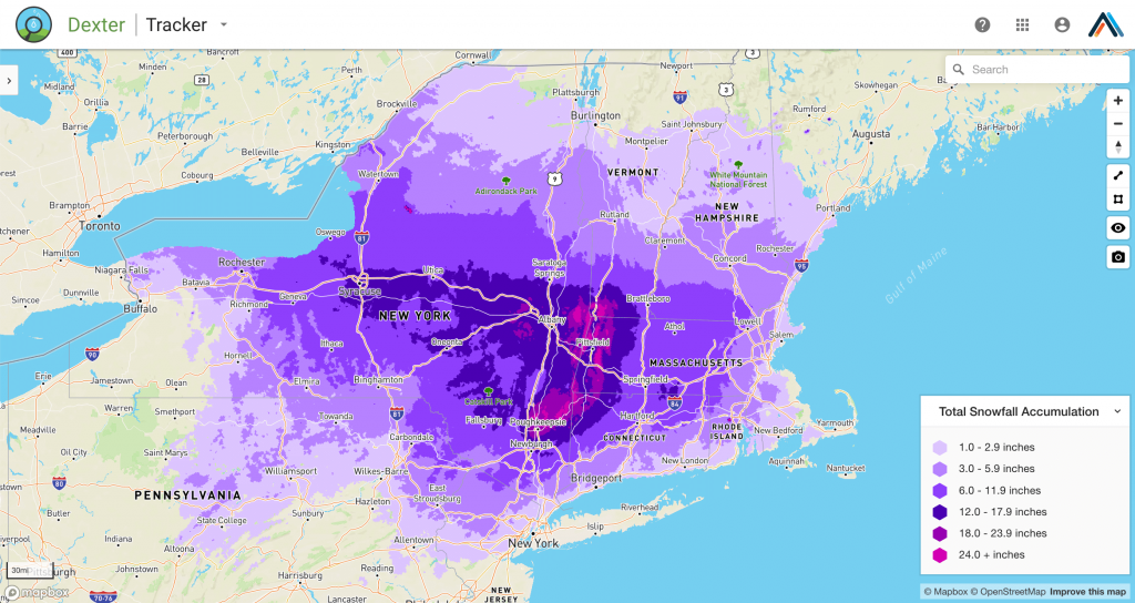 Dexter captures record snowfall across Northeast