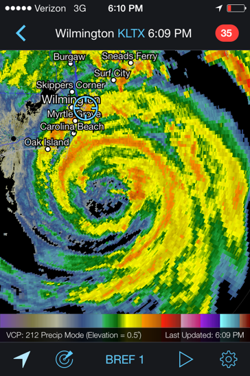 Hurricane Arthur radar