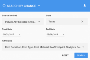 IRIS search by imagery change detection