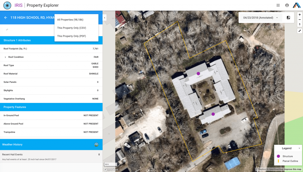 IRIS property risk PDF reports for insurance