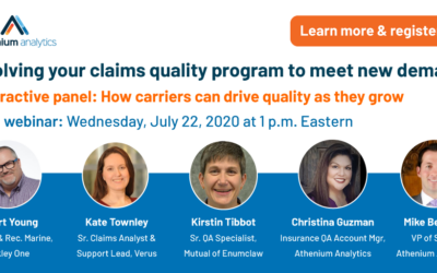 Webinar: Evolving your claims quality program to meet new demands