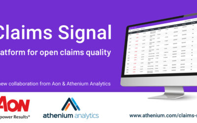 Athenium Analytics joins forces with Aon to launch Claims Signal, a new open claims quality platform