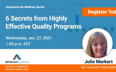 Webinar: 6 secrets from highly effective insurance quality programs