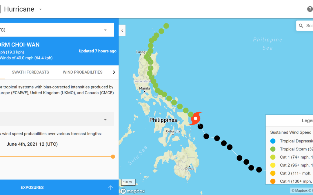 Tropical Storm Choi Wan Forecast 2021