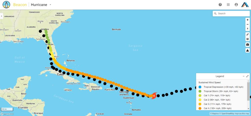 Hurricane Irma 3-hour data forecast