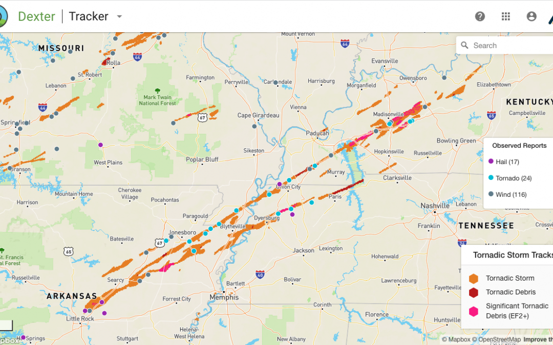 2021 Quad-State Tornado path weather forensics