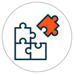 Audit & compliance performance puzzle icon