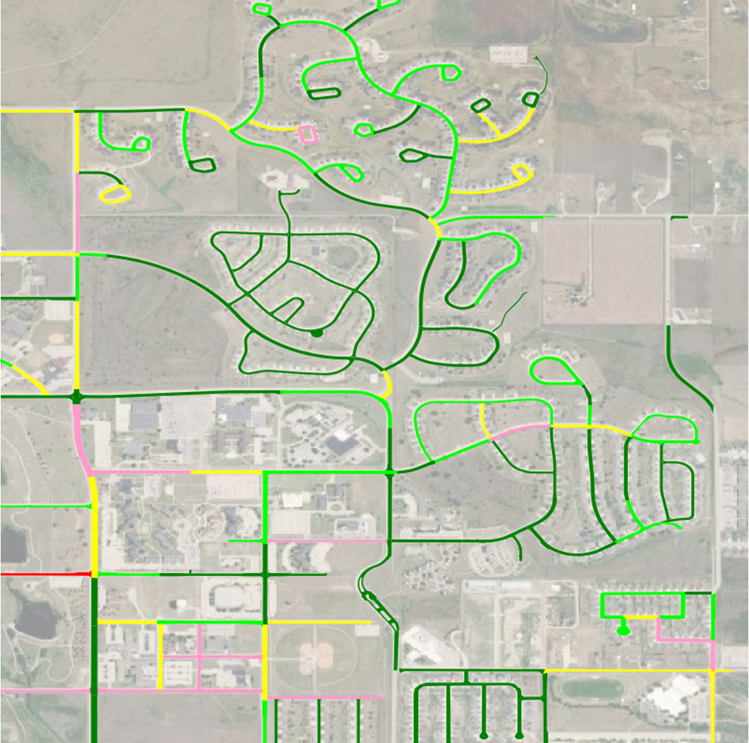 Pavement condition overlay